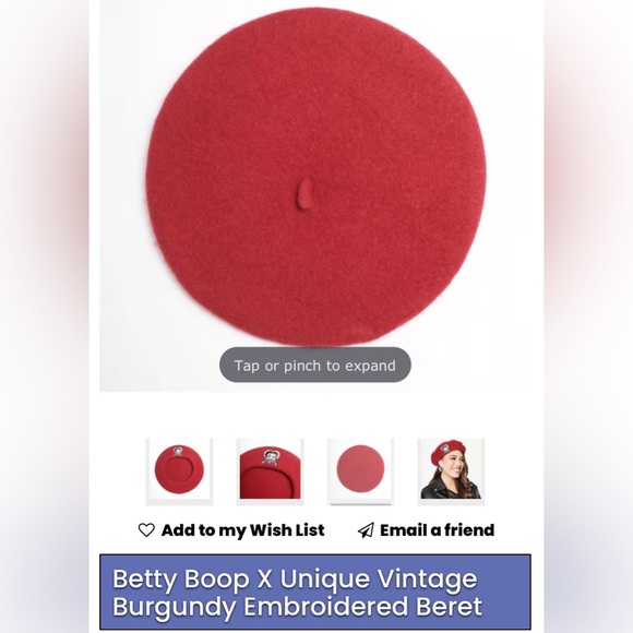 Unique Vintage Betty Boop Beret. - Picture 4 of 10